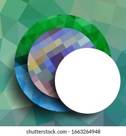 Geometric frame from circles, geometric design, abstract background modern futuristic graphic with stripes, design, mosaic, bright poster, banner  vector