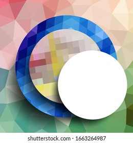 Geometric frame from circles, geometric design, abstract background modern futuristic graphic with stripes, design, mosaic, bright poster, banner  vector