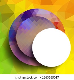 Geometric frame from circles, geometric design, abstract background modern futuristic graphic with stripes, design, mosaic, bright poster, banner  vector