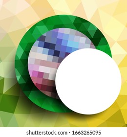 Geometric frame from circles, geometric design, abstract background modern futuristic graphic with stripes, design, mosaic, bright poster, banner  vector