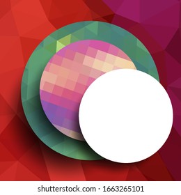 Geometric frame from circles, geometric design, abstract background modern futuristic graphic with stripes, design, mosaic, bright poster, banner  vector