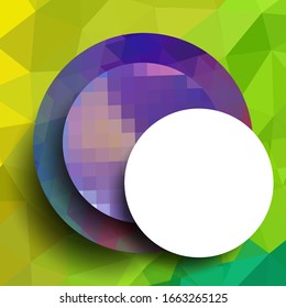 Geometric frame from circles, geometric design, abstract background modern futuristic graphic with stripes, design, mosaic, bright poster, banner  vector