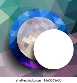 Geometric frame from circles, geometric design, abstract background modern futuristic graphic with stripes, design, mosaic, bright poster, banner  vector