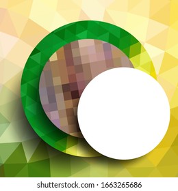 Geometric frame from circles, geometric design, abstract background modern futuristic graphic with stripes, design, mosaic, bright poster, banner  vector