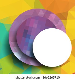 Geometric frame from circles, geometric design, abstract background modern futuristic graphic with stripes, design, mosaic, bright poster, banner  vector