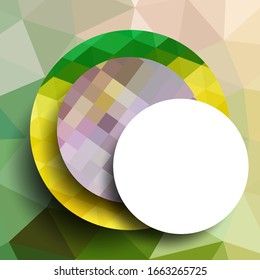 Geometric frame from circles, geometric design, abstract background modern futuristic graphic with stripes, design, mosaic, bright poster, banner  vector