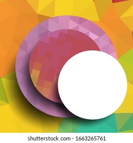 Geometric frame from circles, geometric design, abstract background modern futuristic graphic with stripes, design, mosaic, bright poster, banner  vector