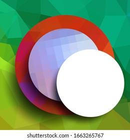 Geometric frame from circles, geometric design, abstract background modern futuristic graphic with stripes, design, mosaic, bright poster, banner  vector