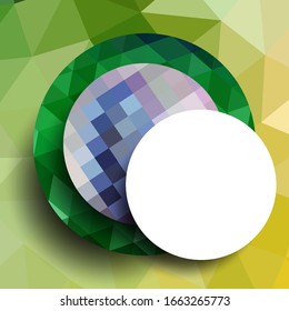 Geometric frame from circles, geometric design, abstract background modern futuristic graphic with stripes, design, mosaic, bright poster, banner  vector