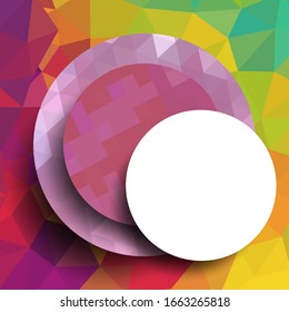 Geometric frame from circles, geometric design, abstract background modern futuristic graphic with stripes, design, mosaic, bright poster, banner  vector