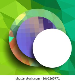 Marco geométrico de los círculos, diseño geométrico, fondo abstracto gráfico futurista moderno con rayas, diseño, mosaico, póster brillante, vectorial banner