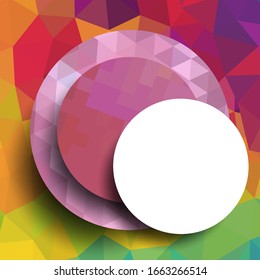 Geometric frame from circles, geometric design, abstract background modern futuristic graphic with stripes, design, mosaic, bright poster, banner  vector