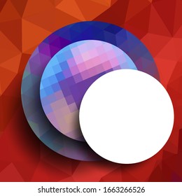 Geometric frame from circles, geometric design, abstract background modern futuristic graphic with stripes, design, mosaic, bright poster, banner  vector