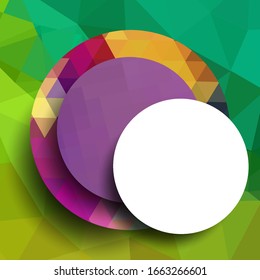 Geometric frame from circles, geometric design, abstract background modern futuristic graphic with stripes, design, mosaic, bright poster, banner  vector