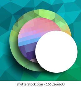 Geometric frame from circles, geometric design, abstract background modern futuristic graphic with stripes, design, mosaic, bright poster, banner  vector