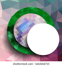 Geometric frame from circles, geometric design, abstract background modern futuristic graphic with stripes, design, mosaic, bright poster, banner  vector
