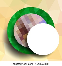 Geometric frame from circles, geometric design, abstract background modern futuristic graphic with stripes, design, mosaic, bright poster, banner  vector