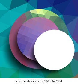 Geometric frame from circles, geometric design, abstract background modern futuristic graphic with stripes, design, mosaic, bright poster, banner  vector