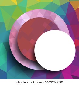 Geometric frame from circles, geometric design, abstract background modern futuristic graphic with stripes, design, mosaic, bright poster, banner  vector