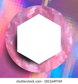 Geometric frame from circles, geometric design, abstract background modern futuristic graphic with stripes, design, mosaic, bright poster, banner vector