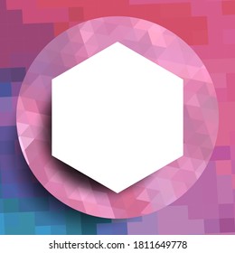 Geometrischer Rahmen aus Kreisen, geometrisches Design, abstrakter Hintergrund, moderne futuristische Grafik mit Streifen, Design, Mosaik, hellem Poster, Banner, Vektorgrafik