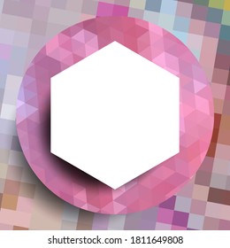 Marco geométrico a partir de círculos, diseño geométrico, fondo abstracto gráfico futurista moderno con rayas, diseño, mosaico, afiche brillante, vector de banner