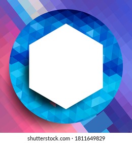 Geometric frame from circles, geometric design, abstract background modern futuristic graphic with stripes, design, mosaic, bright poster, banner vector