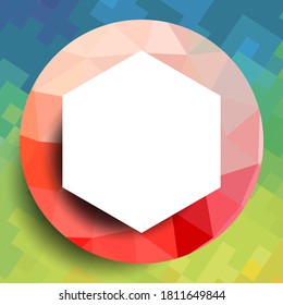 Geometric frame from circles, geometric design, abstract background modern futuristic graphic with stripes, design, mosaic, bright poster, banner vector