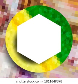 Geometric frame from circles, geometric design, abstract background modern futuristic graphic with stripes, design, mosaic, bright poster, banner vector