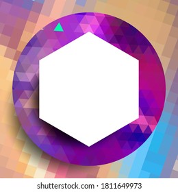 Geometric frame from circles, geometric design, abstract background modern futuristic graphic with stripes, design, mosaic, bright poster, banner vector