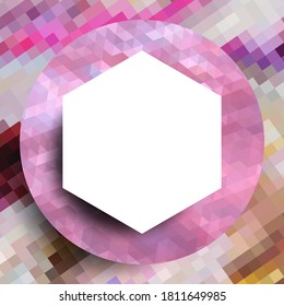 Geometric frame from circles, geometric design, abstract background modern futuristic graphic with stripes, design, mosaic, bright poster, banner vector