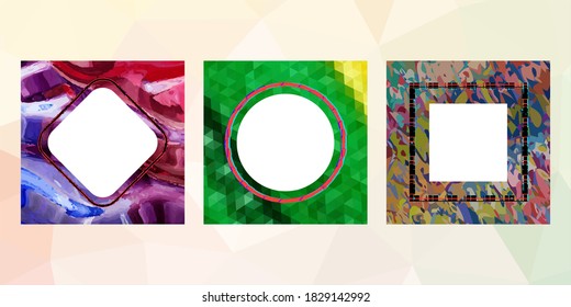 Geometric frame from circles, geometric design, abstract background modern futuristic graphic with stripes, design, mosaic, bright poster, banner  vector