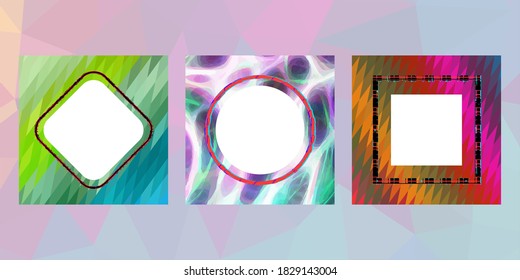 Geometric frame from circles, geometric design, abstract background modern futuristic graphic with stripes, design, mosaic, bright poster, banner  vector