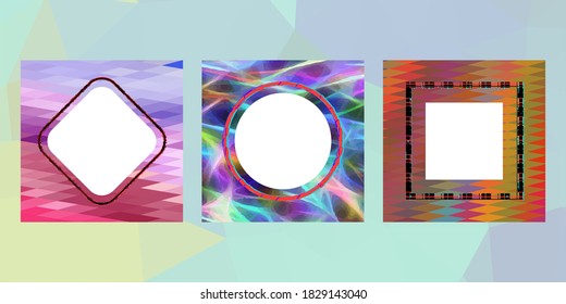 Marco geométrico a partir de círculos, diseño geométrico, fondo abstracto gráfico futurista moderno con rayas, diseño, mosaico, afiche brillante, vector de banner
