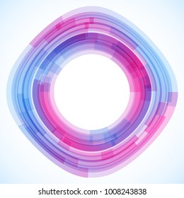 Geometric frame from circles, vector abstract background, wallpaper