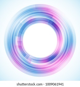 Geometric frame from circles, vector abstract background, wallpaper