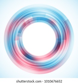 Geometric frame from circles, vector abstract background, wallpaper