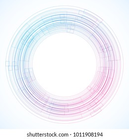 Geometric frame from circles, vector abstract background, wallpaper