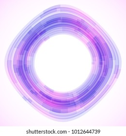 Geometric frame from circles, vector abstract background, wallpaper