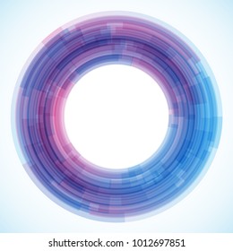 Geometric frame from circles, vector abstract background, wallpaper