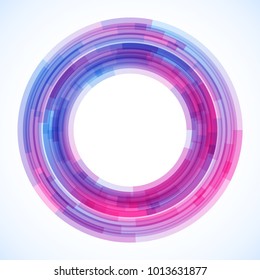 Geometric frame from circles, vector abstract background, wallpaper