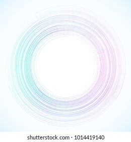 Geometric frame from circles, vector abstract background, wallpaper