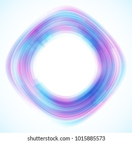 Geometric frame from circles, vector abstract background, wallpaper