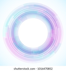 Geometric frame from circles, vector abstract background, wallpaper