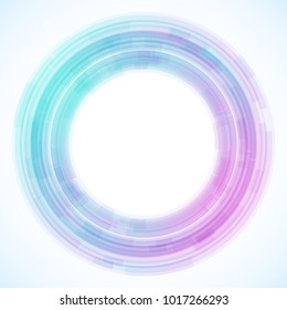 Geometric frame from circles, vector abstract background, wallpaper