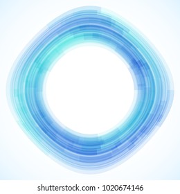 Geometric frame from circles, vector abstract background, wallpaper