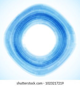 Geometric frame from circles, vector abstract background, wallpaper