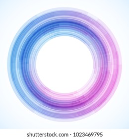 Geometric frame from circles, vector abstract background, wallpaper