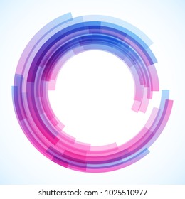 Geometric frame from circles, vector abstract background, wallpaper