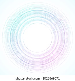 Geometric frame from circles, vector abstract background, wallpaper